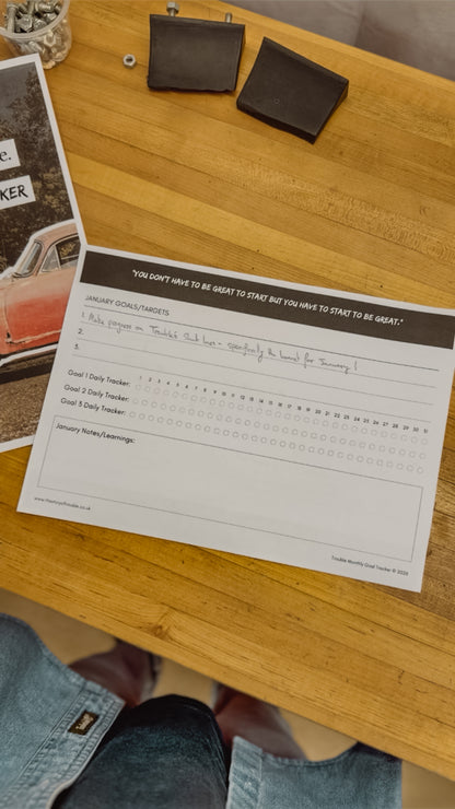 Trouble Monthly Goal Tracker